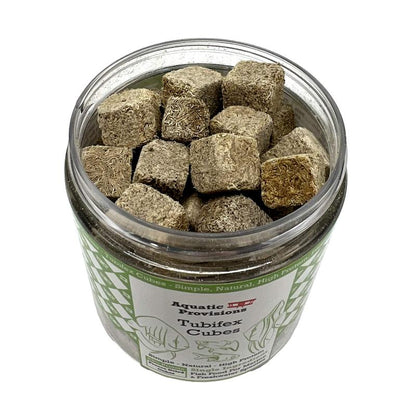 Tubifex Cubes, Freeze Dried Single Ingredient Fish Food High Protein Feeding Treat for Aquarium Fish