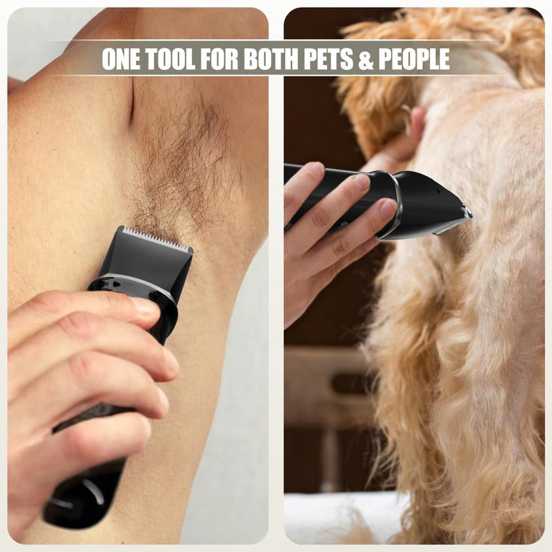 Geoorood Dog Clipper, Low Noise Dog Grooming Kit with Rechargeable Battery and LED Display, Cordless Electric Quiet Hair Clipper Set for Dogs, Cats, and Other Pets #Holiday Haul