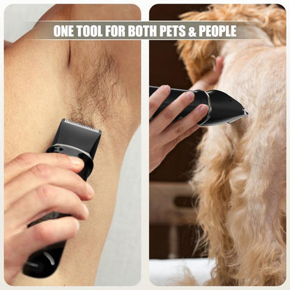 Geoorood Dog Clipper, Low Noise Dog Grooming Kit with Rechargeable Battery and LED Display, Cordless Electric Quiet Hair Clipper Set for Dogs, Cats, and Other Pets #Holiday Haul