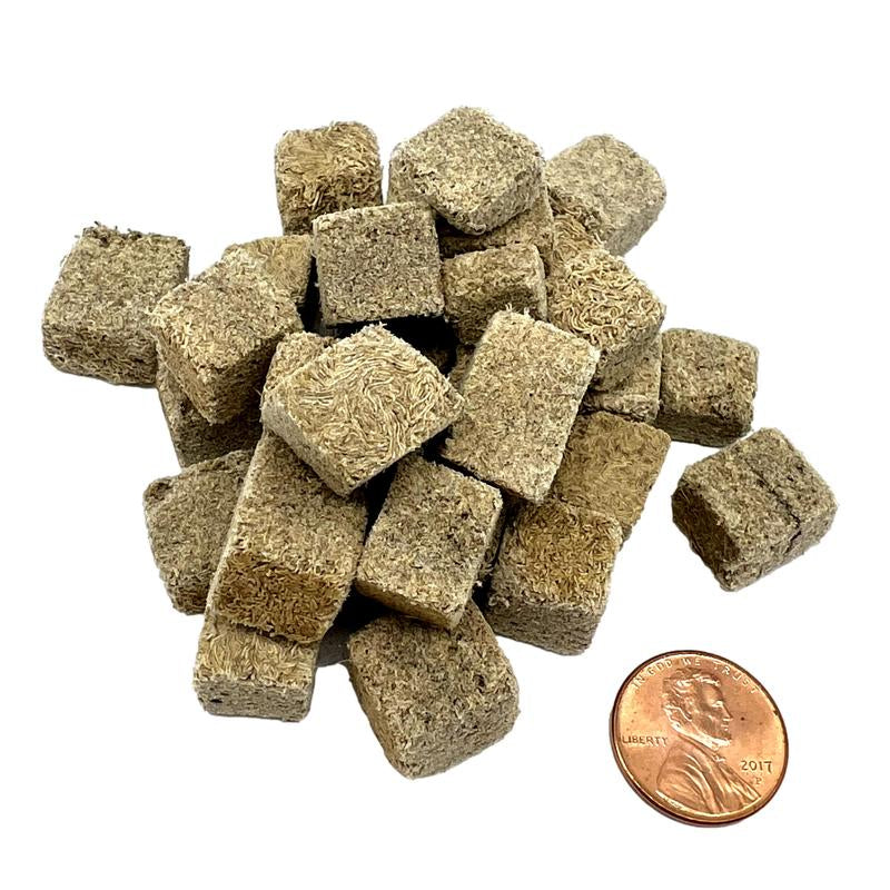 Tubifex Cubes, Freeze Dried Single Ingredient Fish Food High Protein Feeding Treat for Aquarium Fish