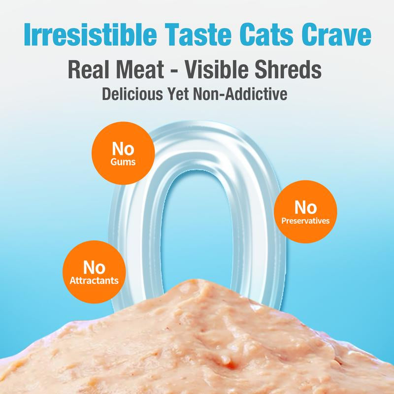 YOSSOA Lickable Wet Cat Treats, Squeezable Creamy Purée Cat Treat Delectables Squeeze Lickable Treats, Squeeze Stick Lickable Treats for Cats No Added Fillers, No By-Products, No Added Preservatives