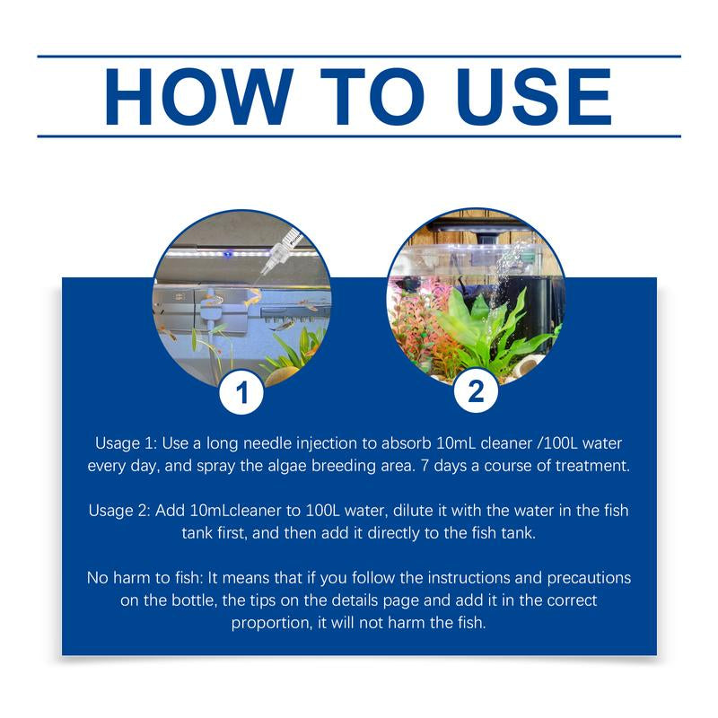 2025 New Model Fish Tank Water Clarifying Agent, to Clean Fish Tank Stains Sludge Water Quality Clear Control Algae Growth