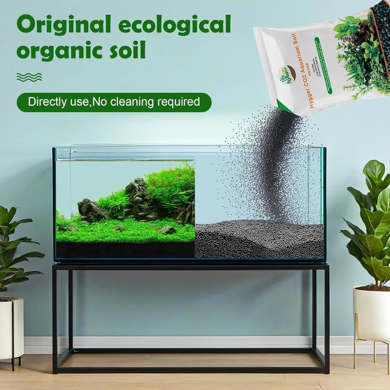 Hygger CO2 Aquarium Soil Water Grass Mud Fish Tank Aquascaping Aquarium Substrate Soil for Plants and Shrimps,No Need to Wash and No Muddy Water