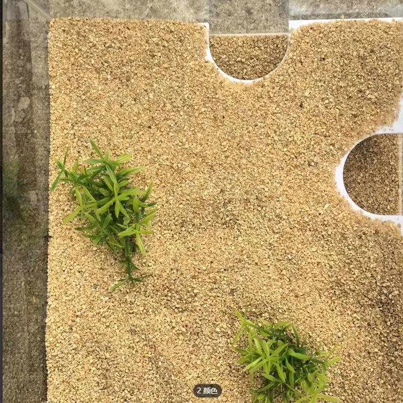 3D Dual-Entry Bionic Gravel Cave, Aquarium Eco Fish Tunnel & Reptile Underground Observatory Nest, Amphibious Habitat for Aquatic/Terrestrial Pets