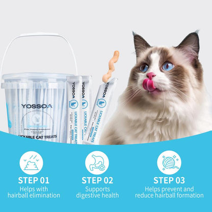 YOSSOA Lickable Wet Cat Treats, Squeezable Creamy Purée Cat Treat Delectables Squeeze Lickable Treats, Squeeze Stick Lickable Treats for Cats No Added Fillers, No By-Products, No Added Preservatives
