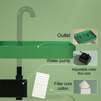 Automatic USB Pet Water Fountain, Silent Pets Drinking Water Dispenser for Cats Dogs Pets (Plug in USB Cable to Use)