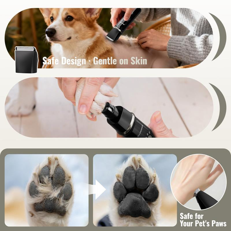Geoorood Dog Clipper, Low Noise Dog Grooming Kit with Rechargeable Battery and LED Display, Cordless Electric Quiet Hair Clipper Set for Dogs, Cats, and Other Pets #Holiday Haul